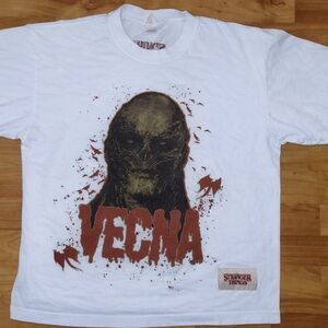 Stranger Things Vecna White Medium Graphic Horror Tee